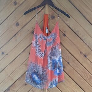 Women's Orange & Blue Dressy Tank Top